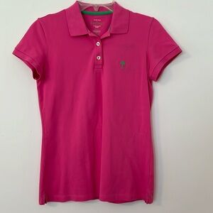 Lily Pulitzer pink island polo